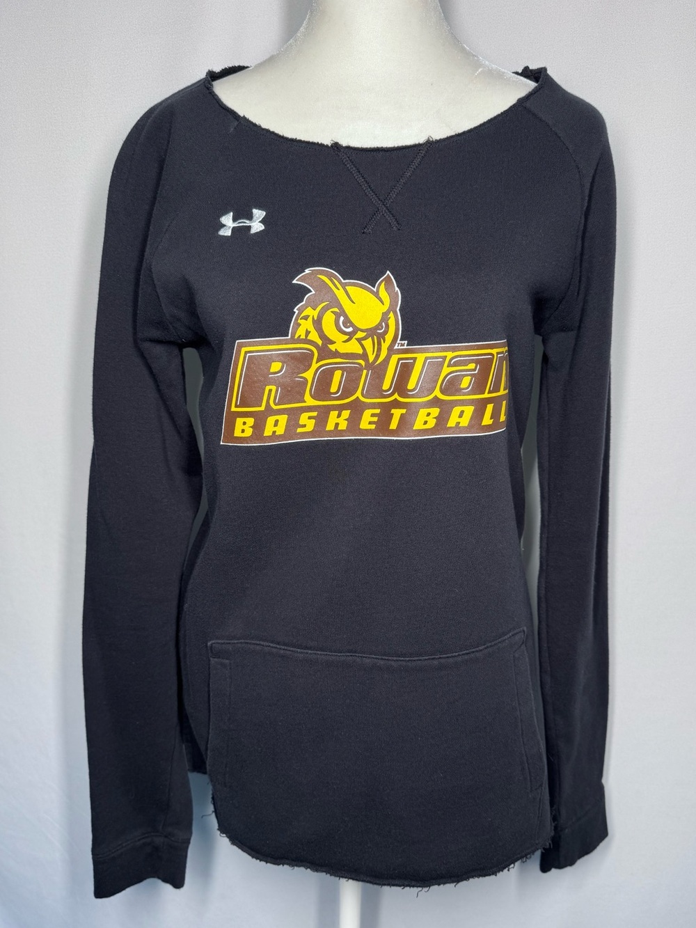 ❤️3/$30  Under Armour Rowan University Basketball Sweatshirt Women M Black Scoop